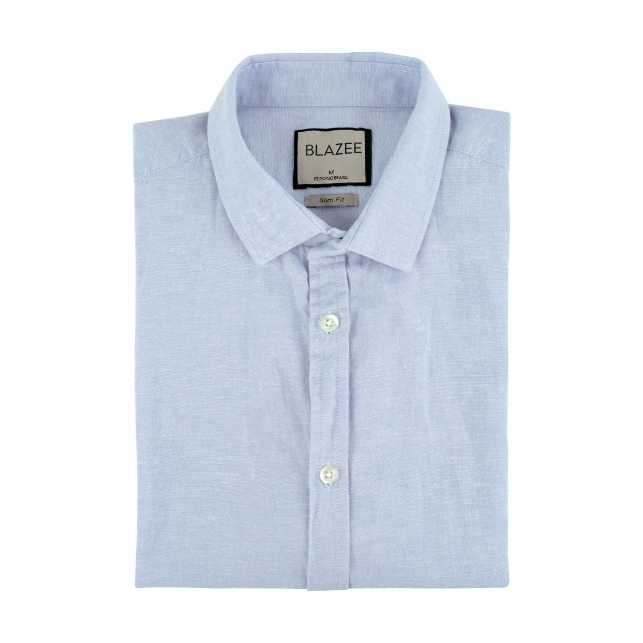 Camisa de Linho Manga Curta - Ocean